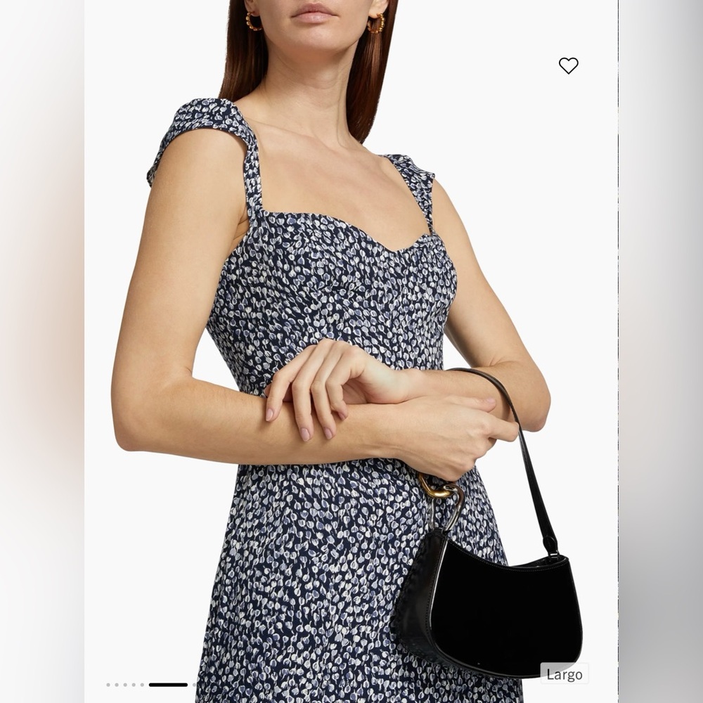 Reformation Bryson Elegant Blue and White Women's Dress